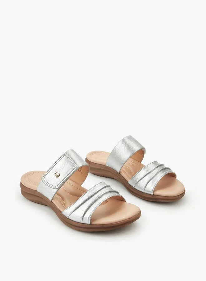 Women Hook-and-Loop Slide Sandals