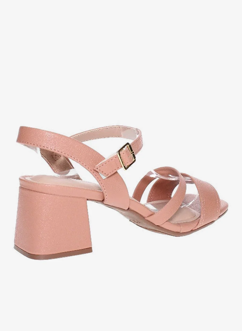 Women's Slingback Mid Heel Sandals with Ankle Strap