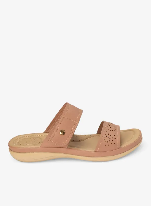 Dual-Strap Comfort Slide Sandals