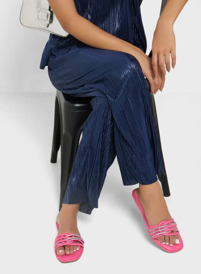 Woven Strap Flat Sandal – image 5