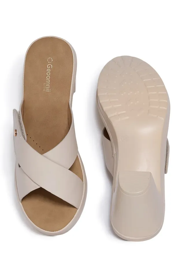 Black Synthetic Slide Sandals for Women with Cushioned Footbed – image 5