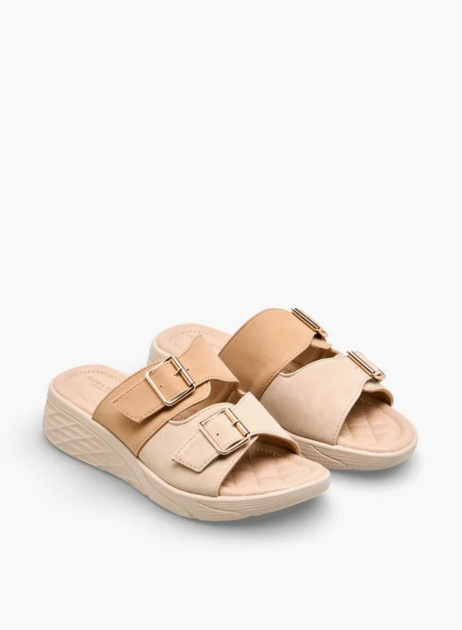 Flora Bella Women Buckled Strap Comfort Sandals