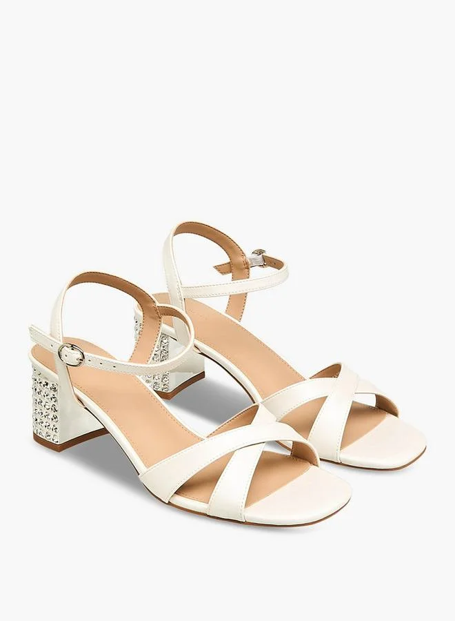 Embellished Block Heel Sandals