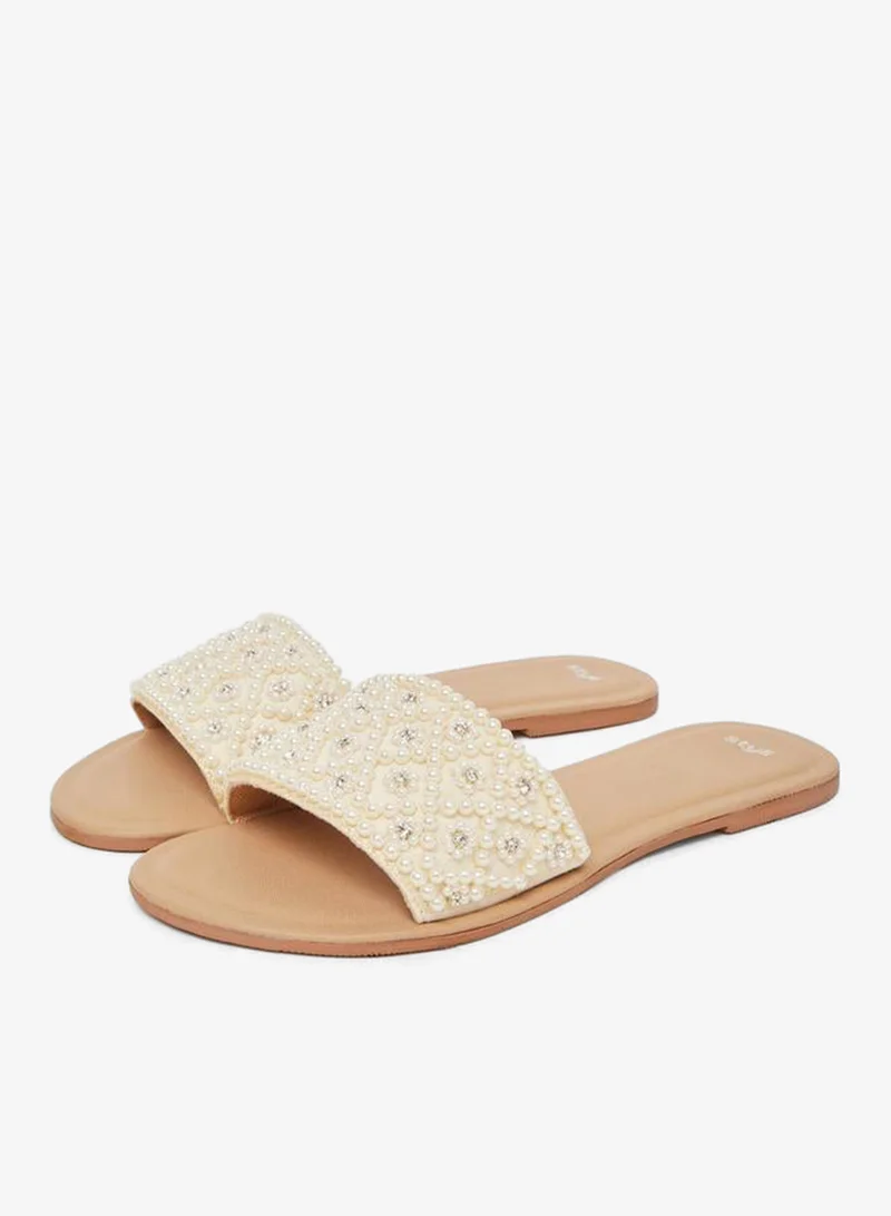 Women's Embellished Flat Sandals