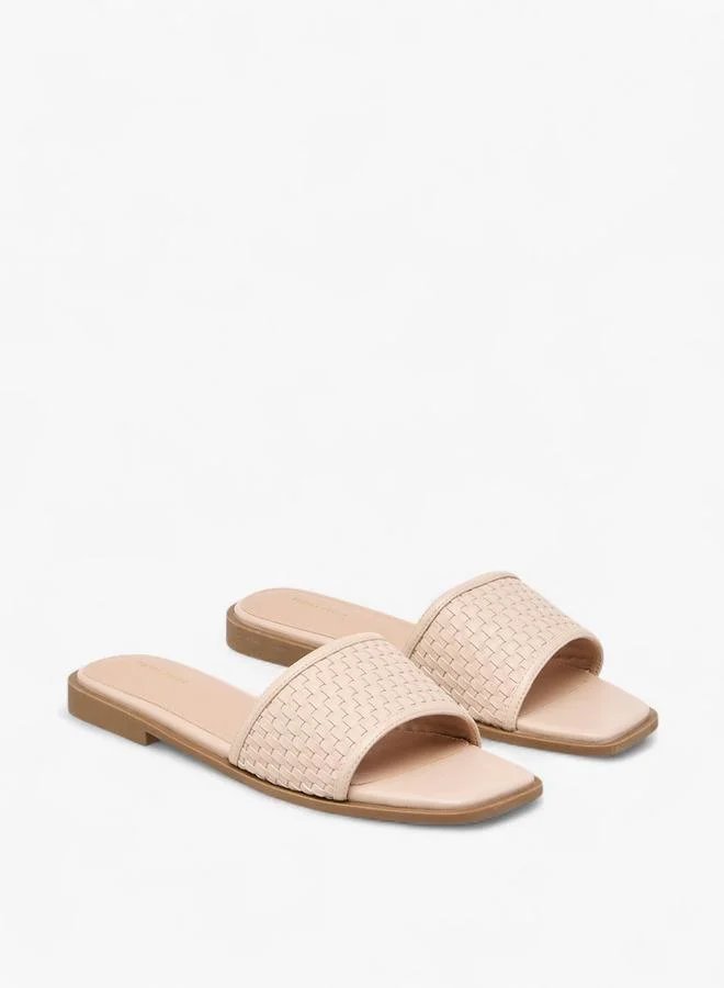 Flora Bella Textured Slip-On Flat Sandals