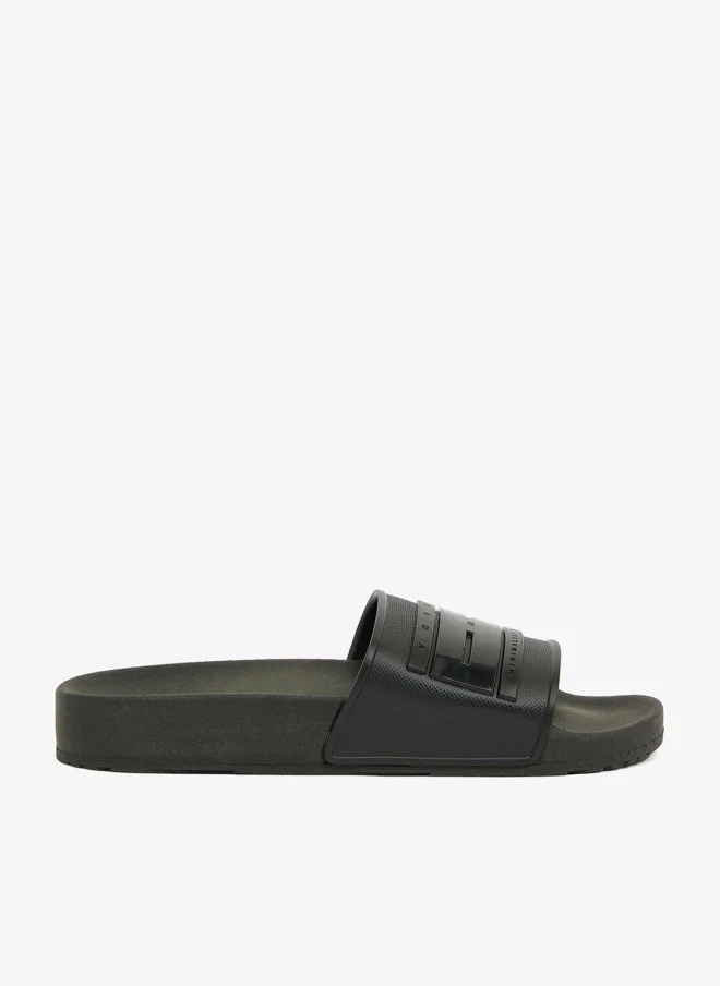Slide London Women's Anti-Slip Single Strap Sandals Black