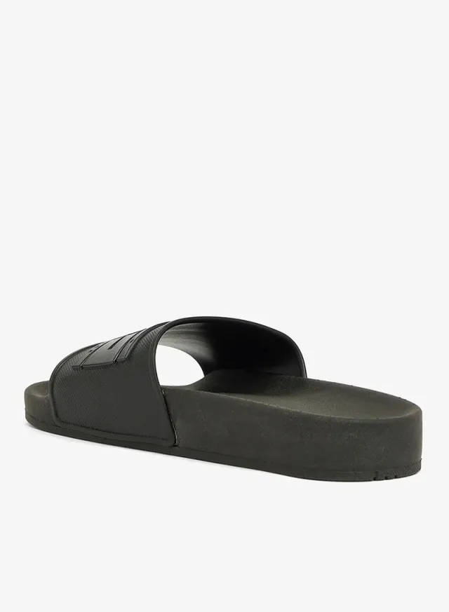 Women's Black Flat Sandals with Single Strap and Anti-Slip Sole – image 2