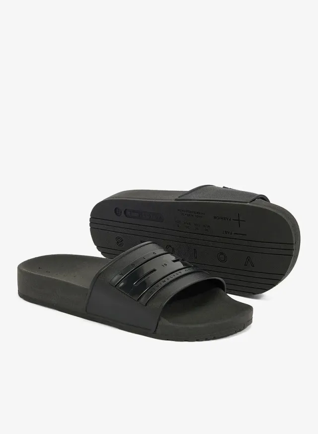 Women's Black Flat Sandals with Single Strap and Anti-Slip Sole – image 3