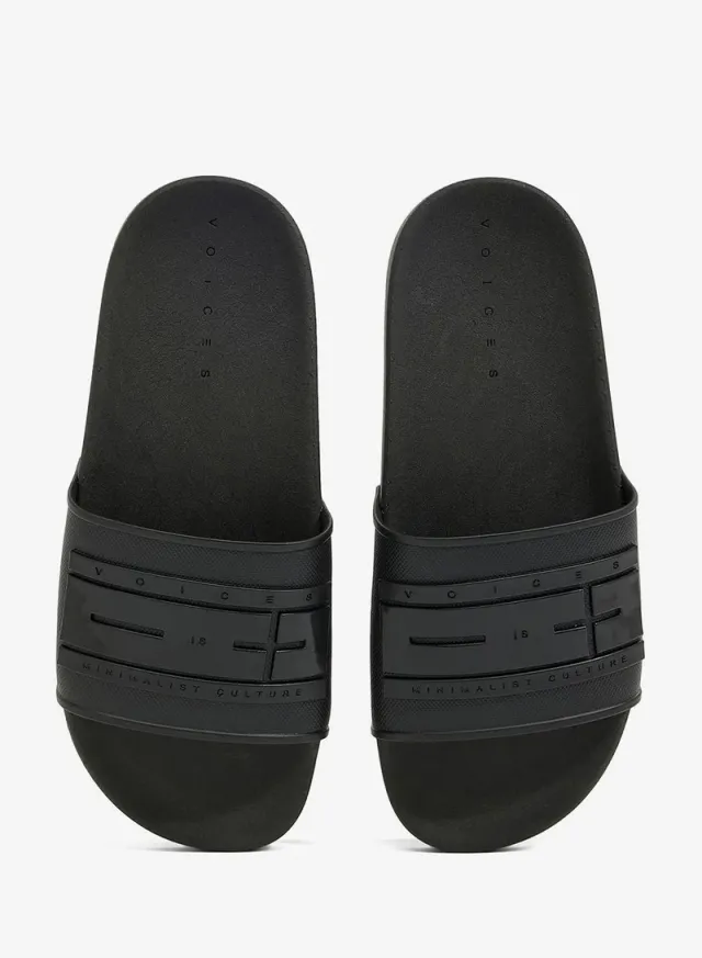 Women's Black Flat Sandals with Single Strap and Anti-Slip Sole – image 4