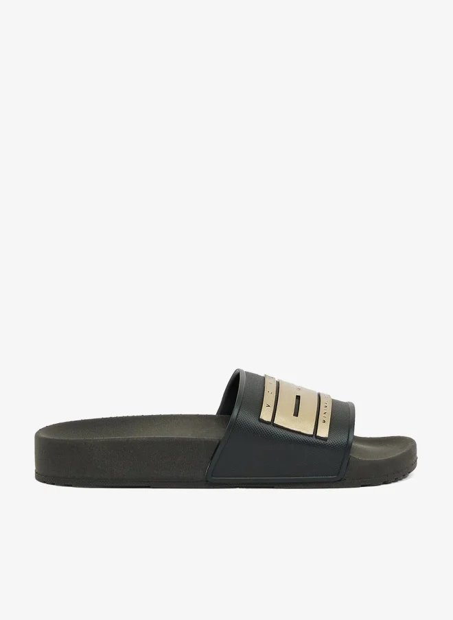 Slide London Women's Anti-Slip Single Strap Sandals Black