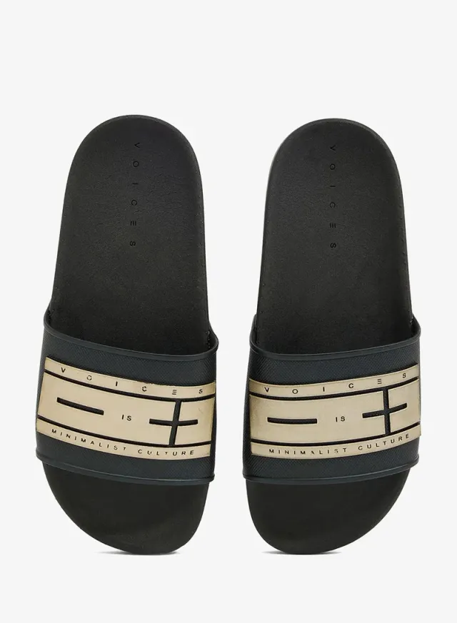 Women's Black Flat Sandals with Single Strap and Anti-Slip Sole – image 4