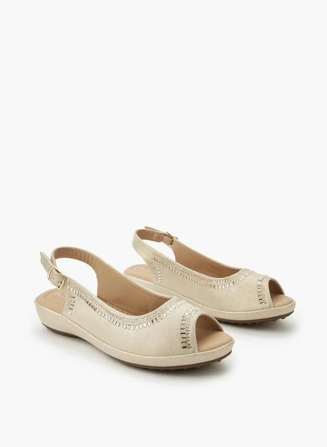 Women's Embellished Peep Toe Sandals