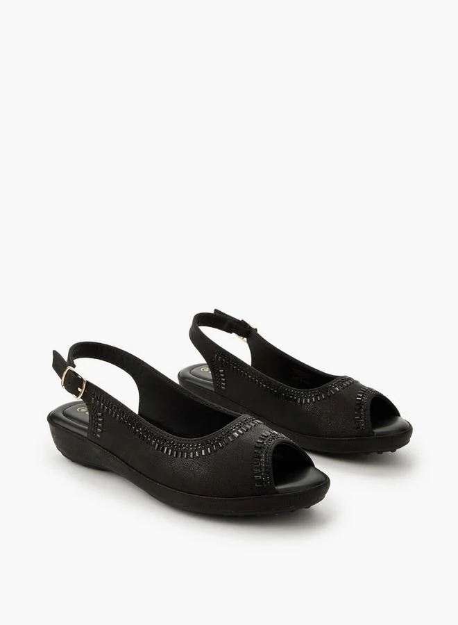 Women's Embellished Peep Toe Sandals