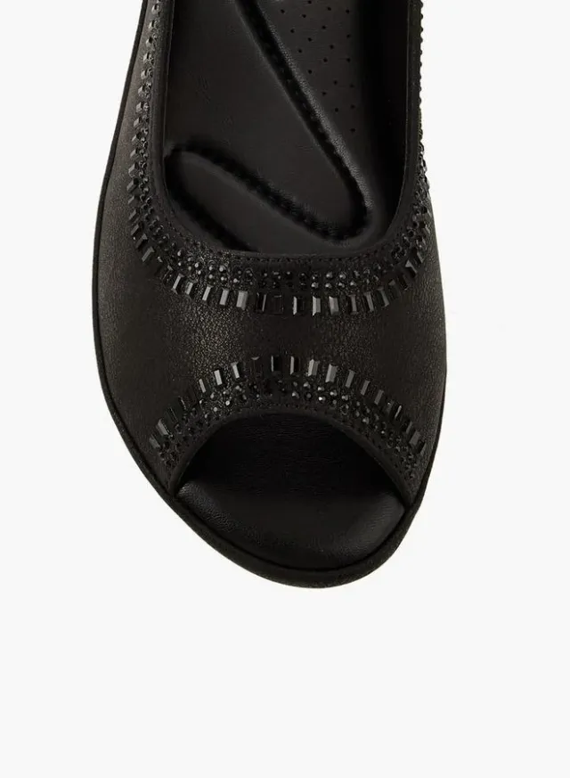 Women's Embellished Peep Toe Sandals – image 4