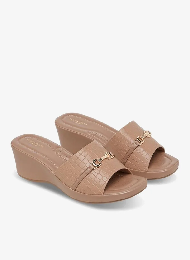 Flora Bella Women's Animal Texture Slip-On Sandals