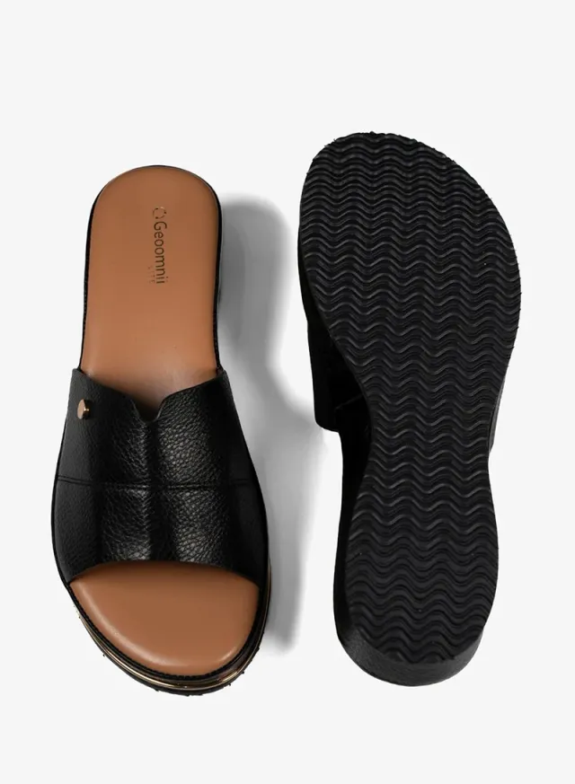 Gold Synthetic Slide Sandals for Women with Cushioned Footbed – image 5
