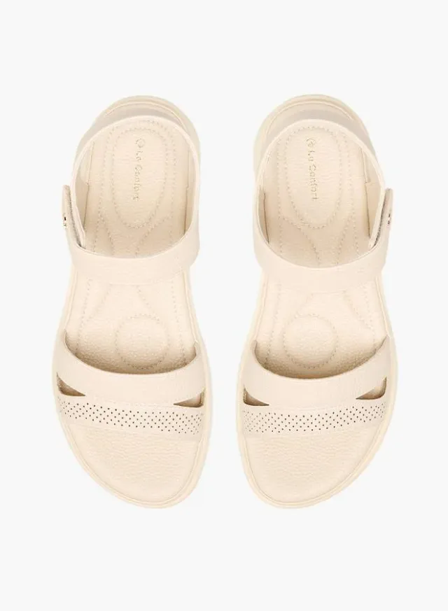 Women Cutout Sandals Beige