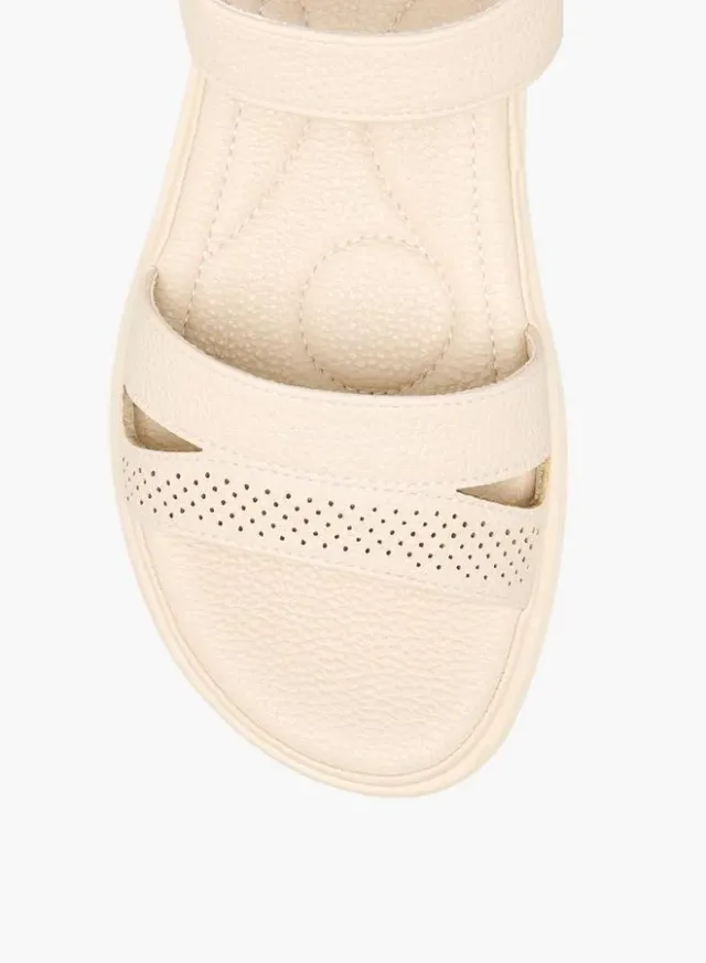 Women Cutout Sandals Beige – image 4