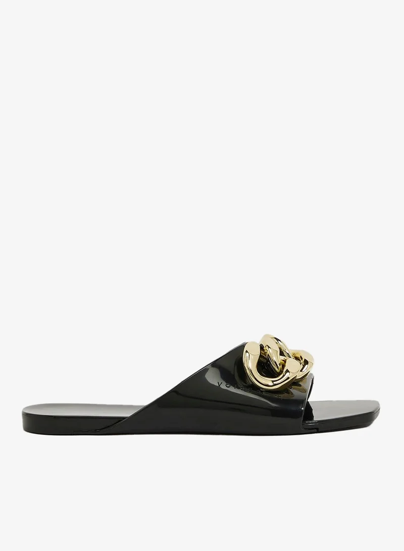 Avolto Corrente Women's Low Chain Sandal Black/Gold