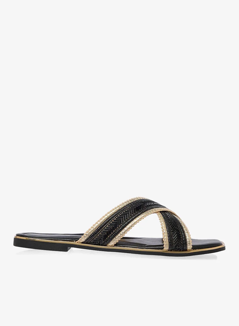 Textured Flat Sandals