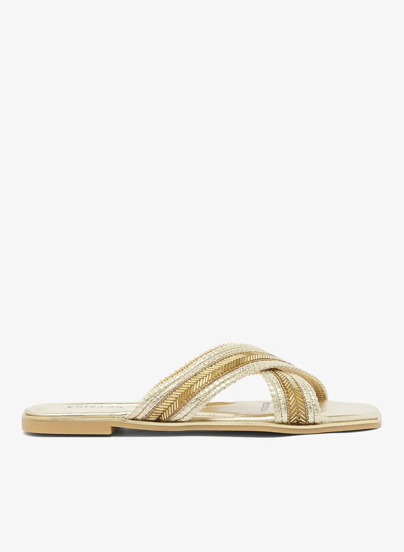 Textured Flat Sandals