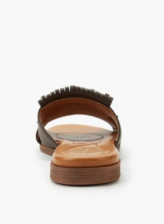 Women Fringed Embellished Slip-On Sandals – image 4