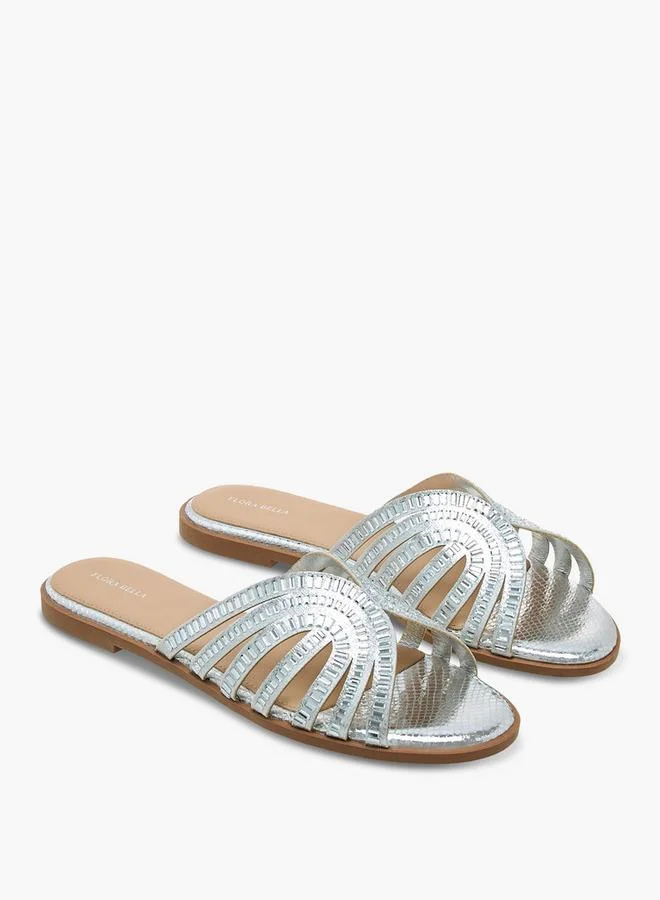 Flora Bella Embellished Slide Sandals
