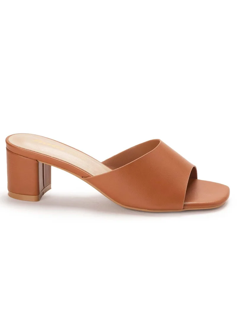 Casual Block Heel Slip-On Sandals