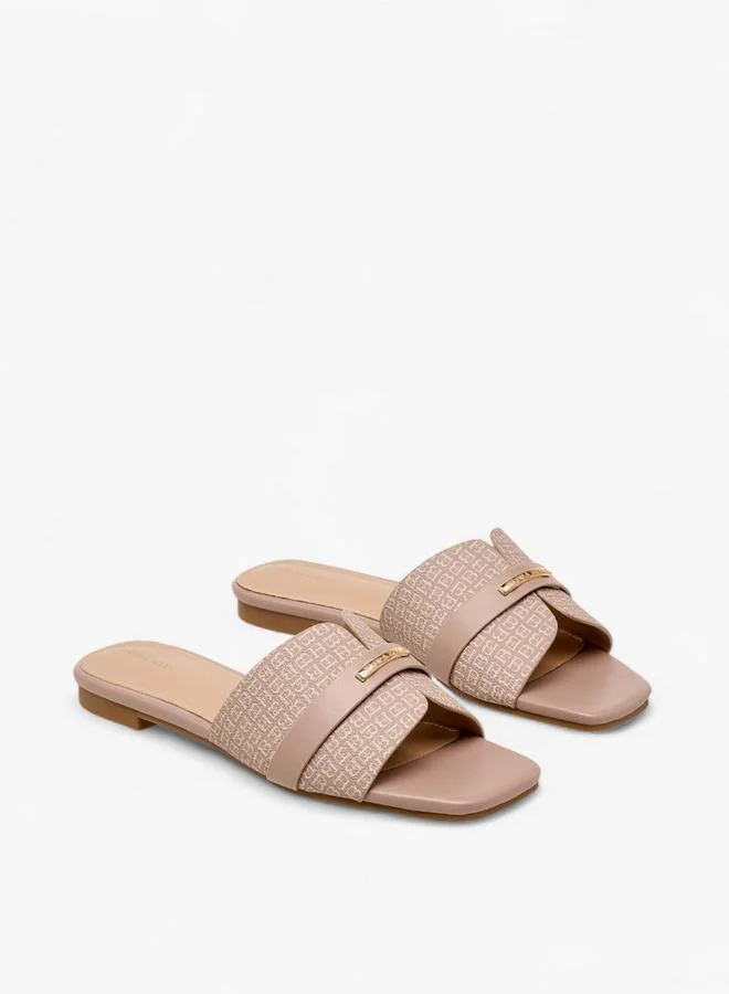 Flora Bella Women's Monogram Print Sandals