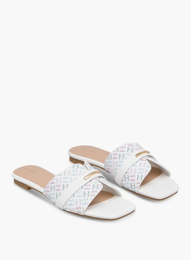 Flora Bella Women's Monogram Print Sandals