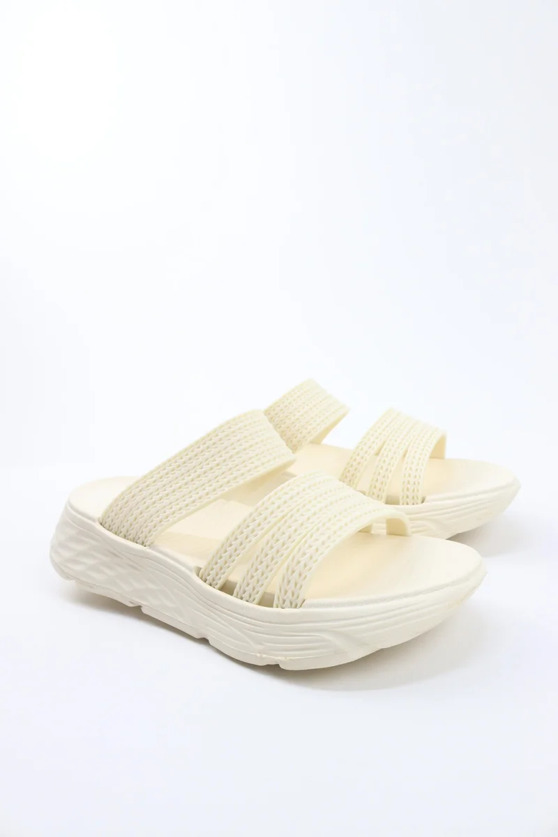 Viny Women's Lightweight Double Strap Slide Platform Sandals