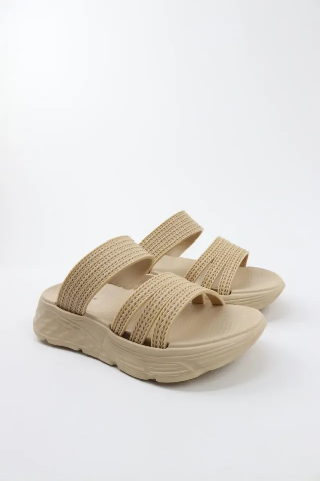 Viny Women's Lightweight Double Strap Slide Platform Sandals