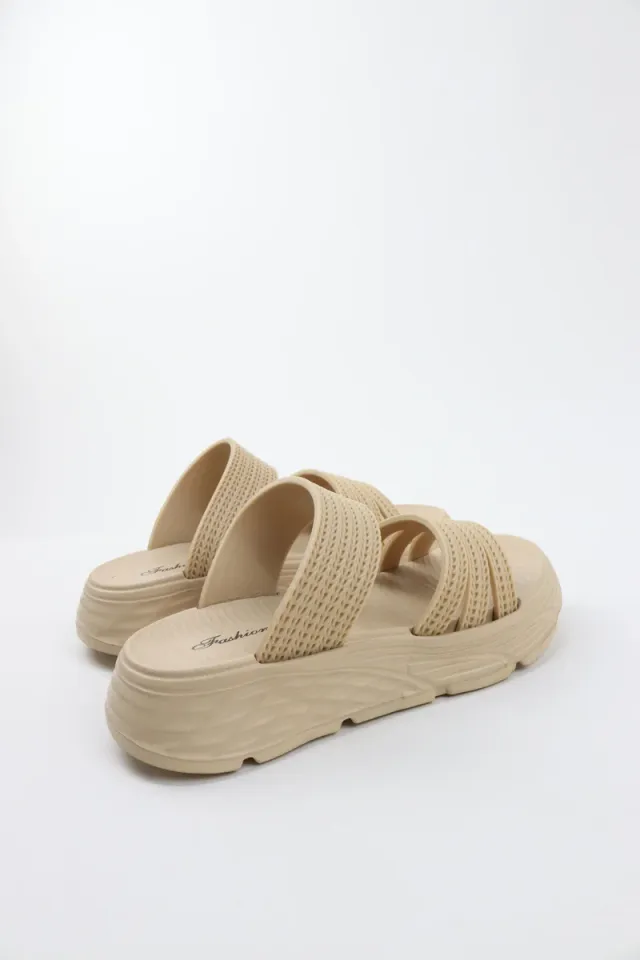 Women's Double Strap Platform Sandals - Lightweight Slide Slippers – image 3