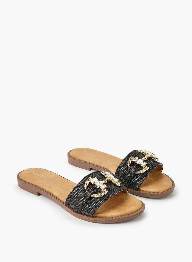 Women's Embellished Flat Sandals
