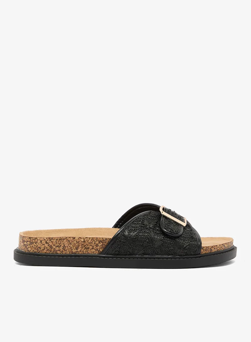 Flat Woven Sandals, Natural