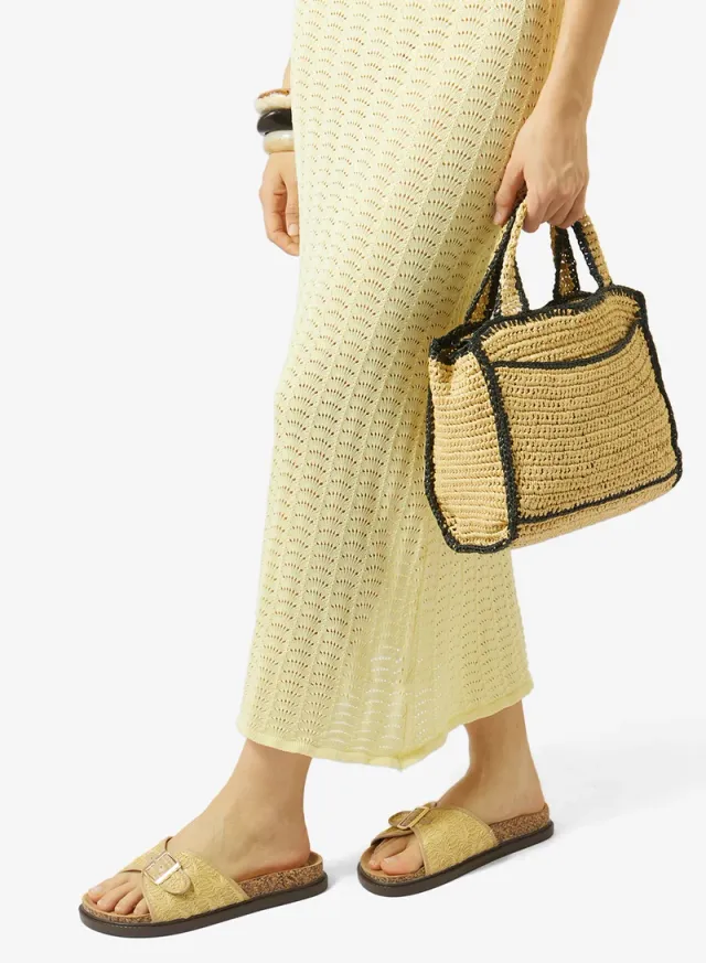 Flat Woven Sandals, Natural – image 5