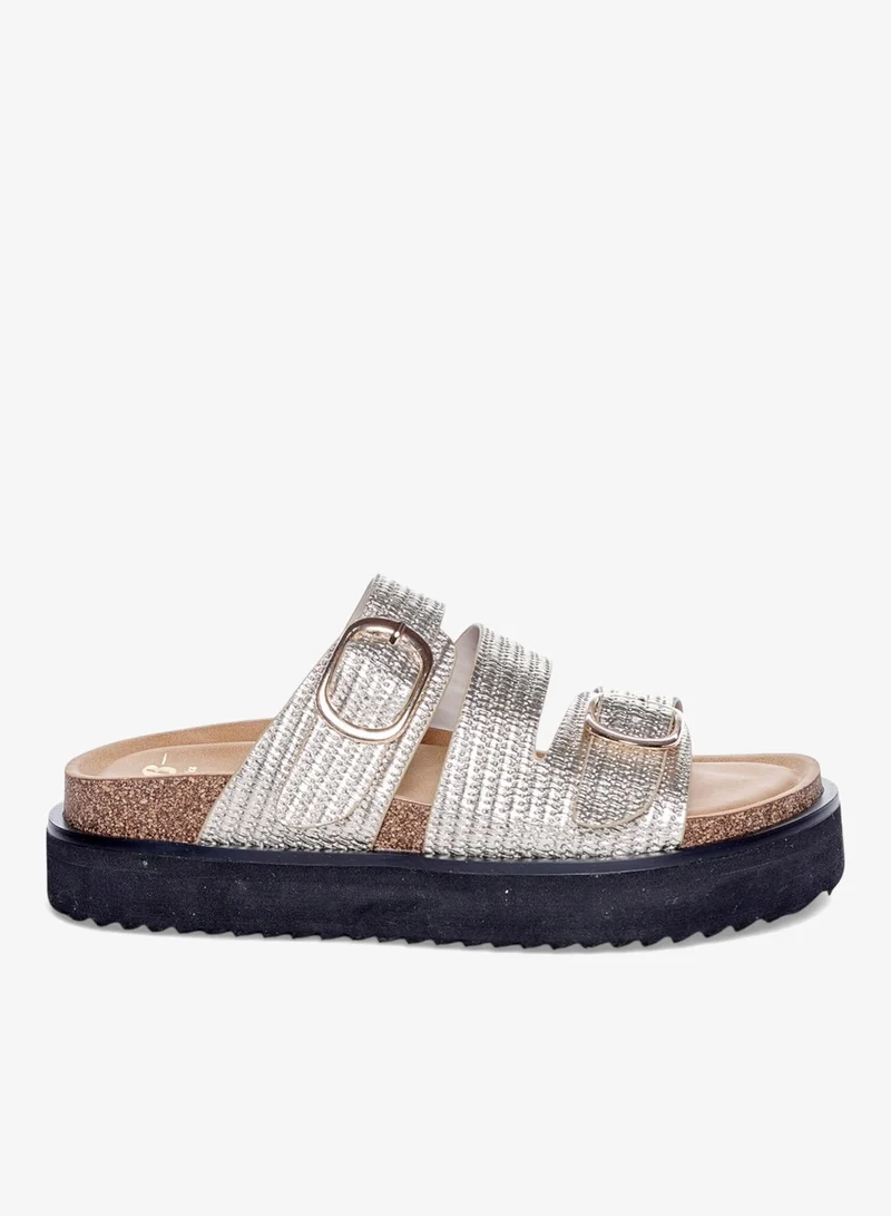 Double-Strap Footbed Sandals