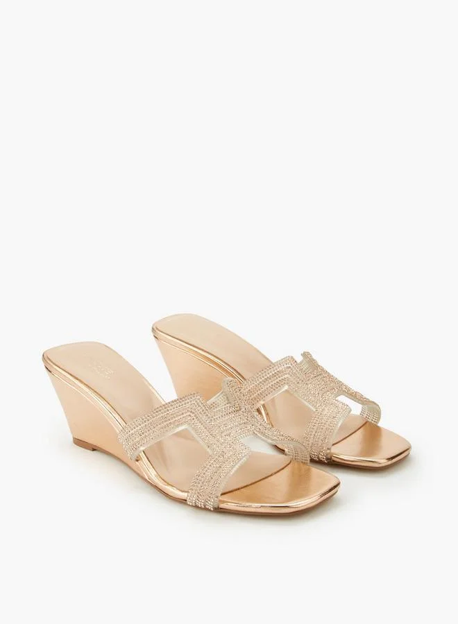 Women's Embellished Wedge Sandals