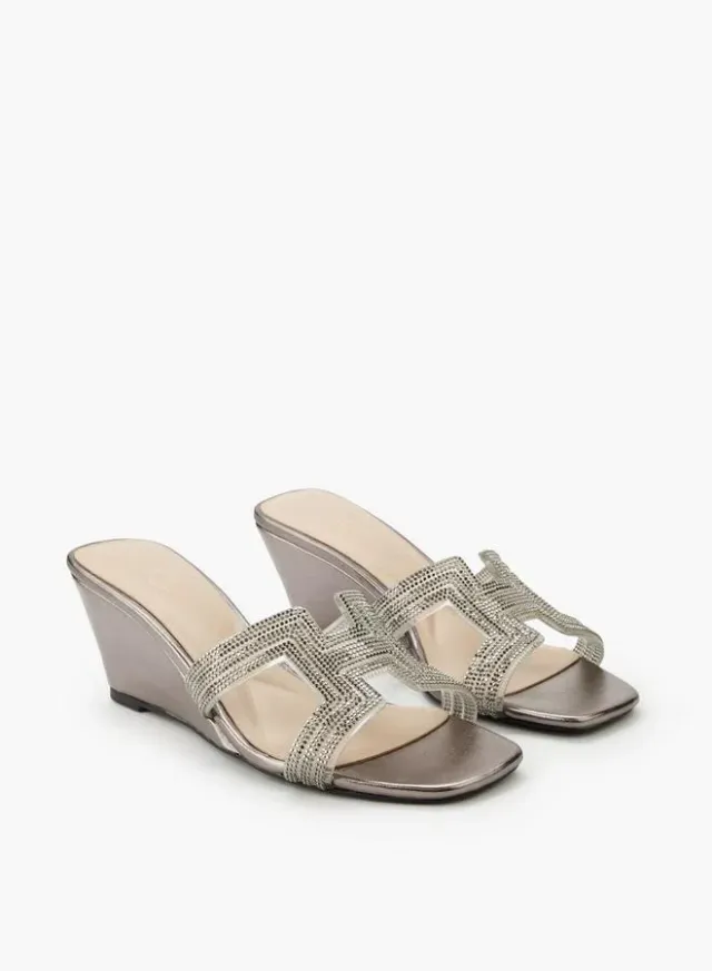 Women's Embellished Wedge Sandals