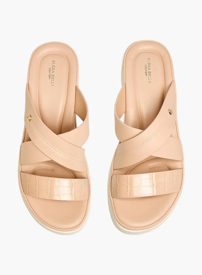 Flora Bella Women Textured Strap Sandals