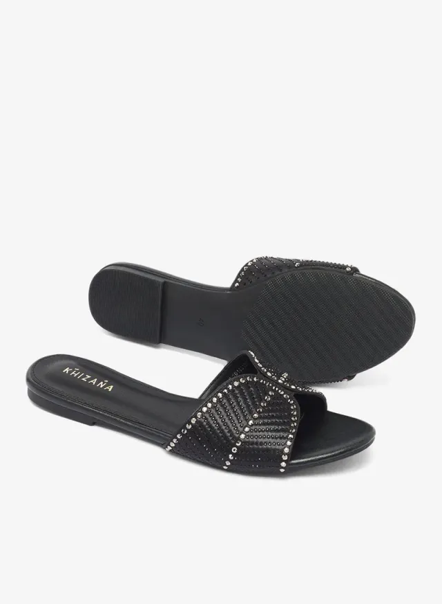 Shimmer Flat Sandals – image 3