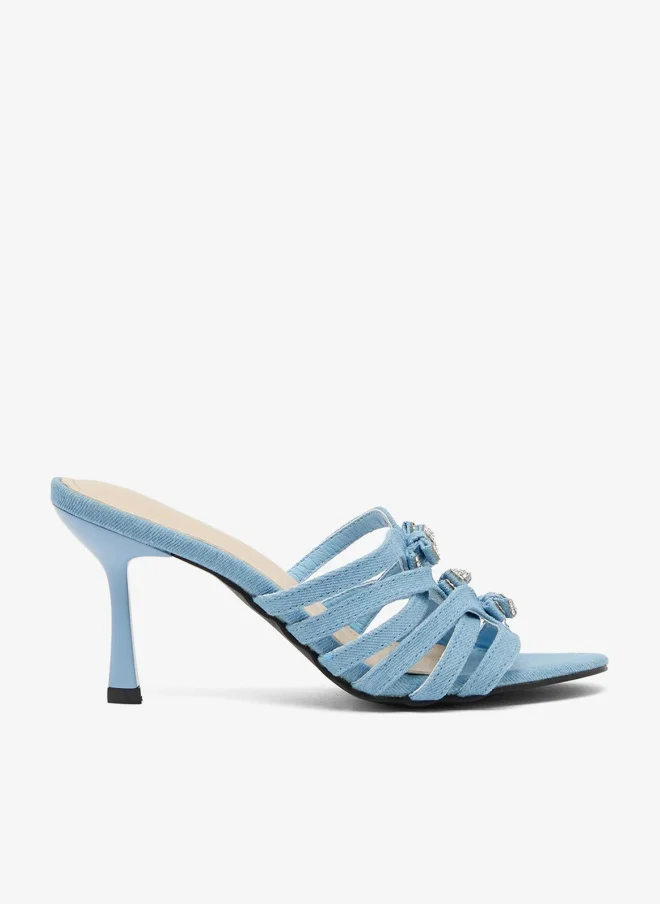 Buckle Wrap Mid-Heel Sandals