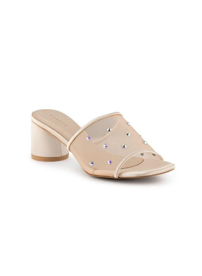 Women's One-Strap Mid-Heel Sandals