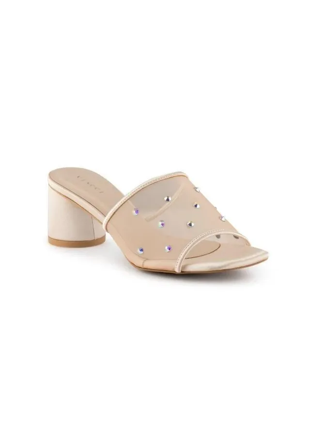 Women's One-Strap Mid-Heel Sandals