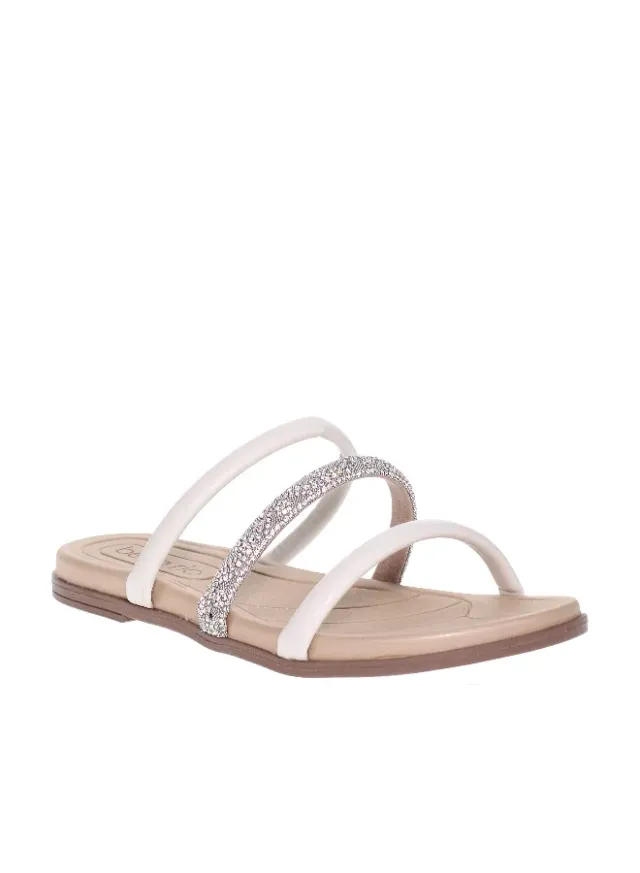 White PU Low Heel Sandal for Women - Slip On Style – image 5