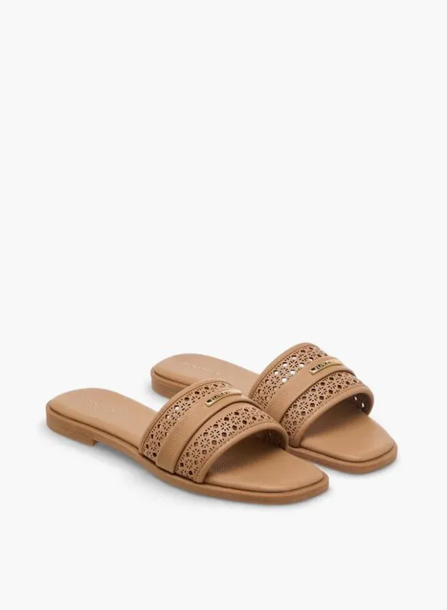 Flora Bella Laser Cut Slide Sandals