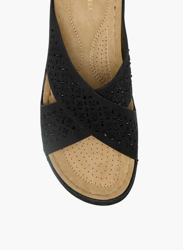 Flora Bella Women's Embellished Cross-Strap Sandals – image 4