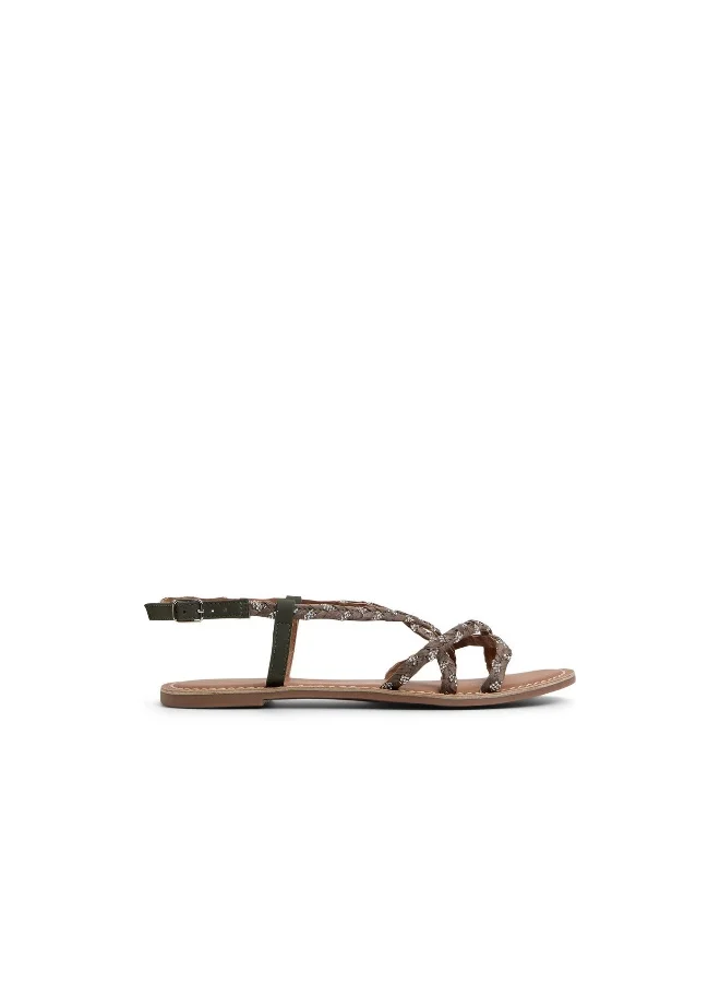 RAVENNA Embellished Slingback Flat Sandals