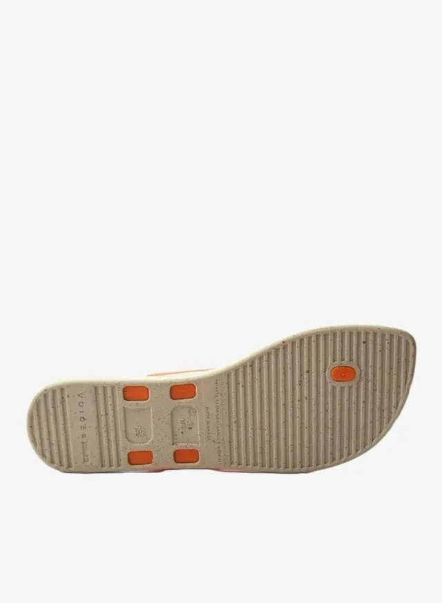 Look Copacabana Women's Printed Sole Single Strap Sandals Beige/Yellow – image 5