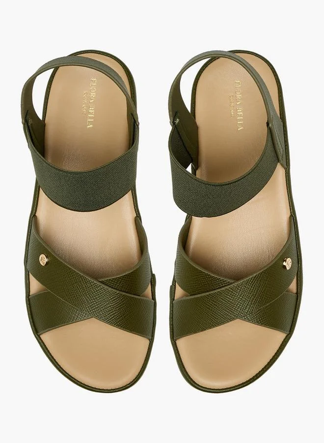 Women's Textured Cross Strap Sandals
